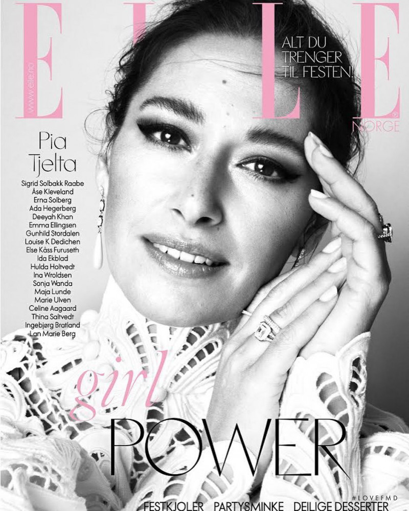 Pia Tjelta  featured on the Elle Norway cover from December 2019