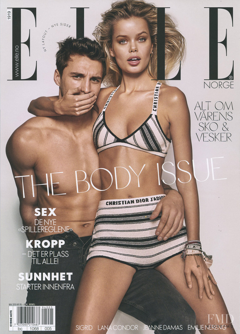 Frida Aasen, Nikolai Danielsen featured on the Elle Norway cover from May 2019