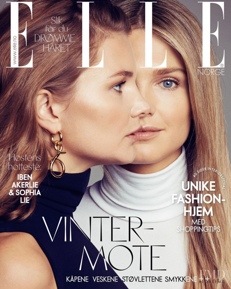 Iben Akerlie, Sophia Lie featured on the Elle Norway cover from November 2019