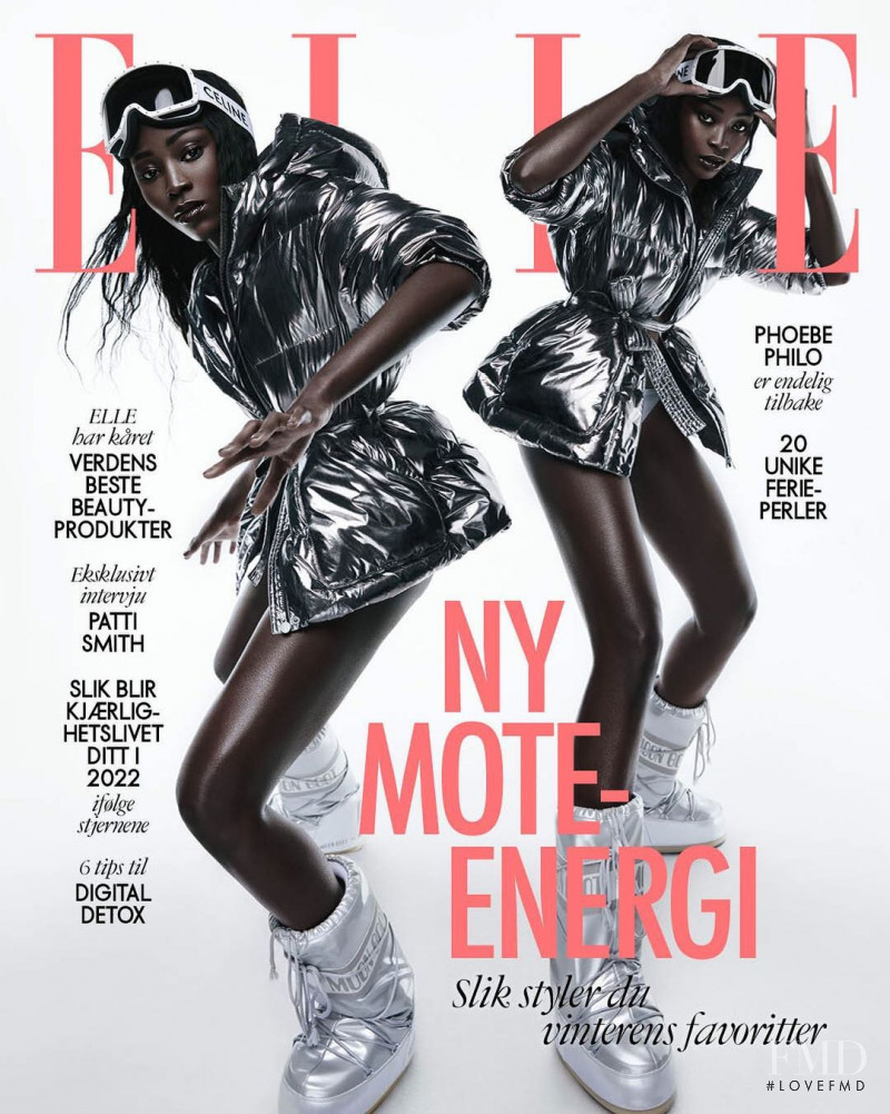 Haddy Ceesay featured on the Elle Norway cover from February 2022