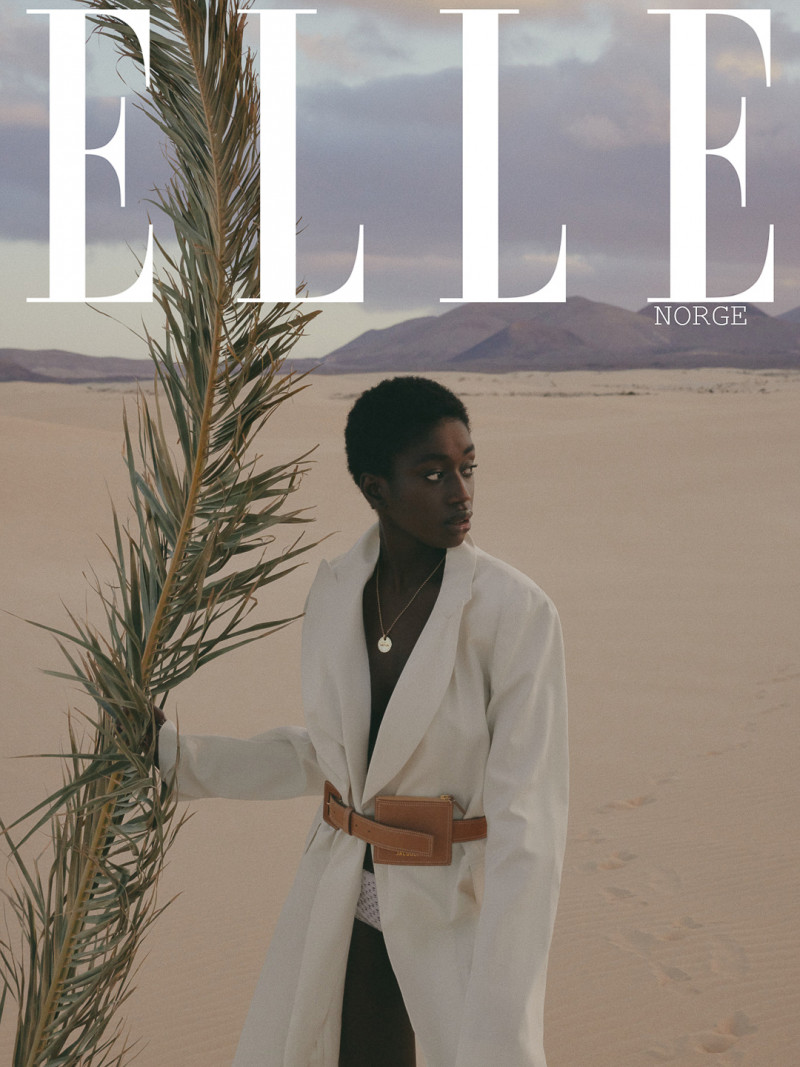 Amba Nyima featured on the Elle Norway cover from July 2022