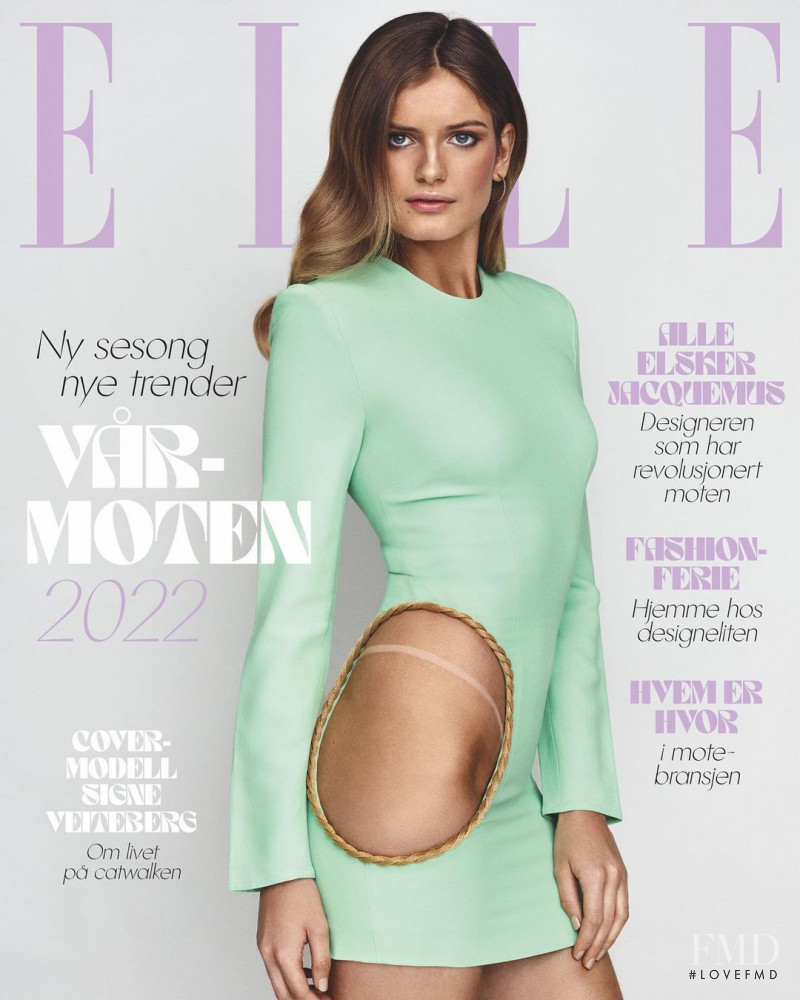 Signe Veiteberg featured on the Elle Norway cover from March 2022