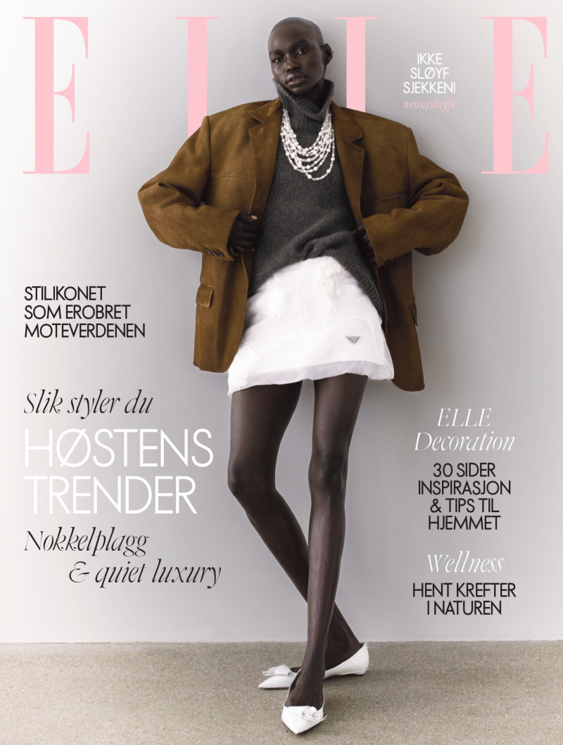 Mitchell Akat featured on the Elle Norway cover from October 2023