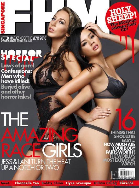 Jess, Lani featured on the FHM Singapore cover from November 2010