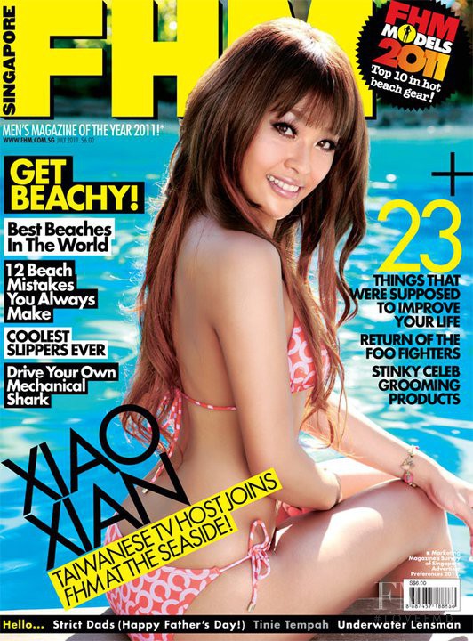 Xiao Xian featured on the FHM Singapore cover from July 2011