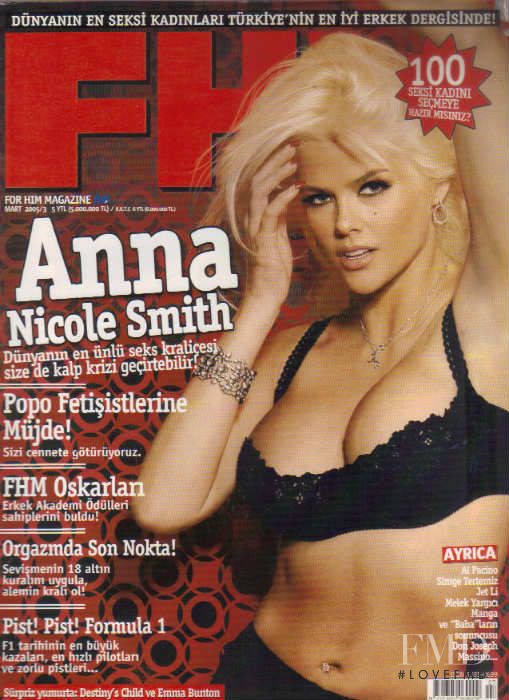 Anna Nicole Smith featured on the FHM Turkey cover from March 2005