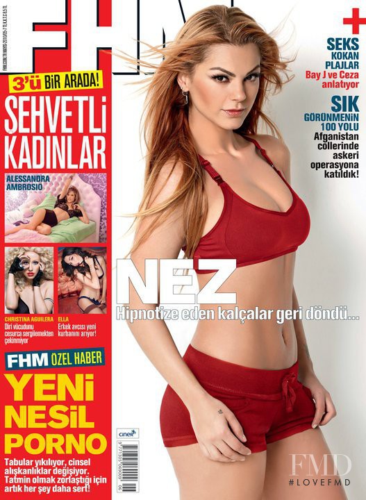 Nezihe Kalkan featured on the FHM Turkey cover from May 2010
