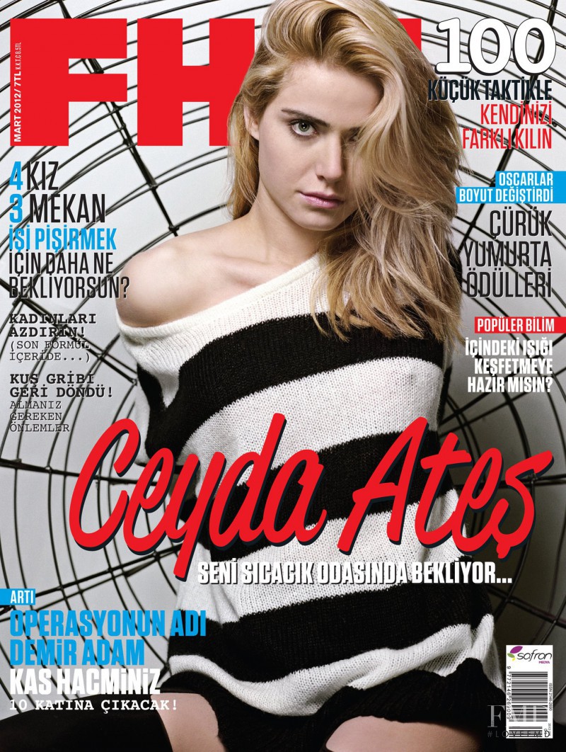Ceyda Ates featured on the FHM Turkey cover from March 2012