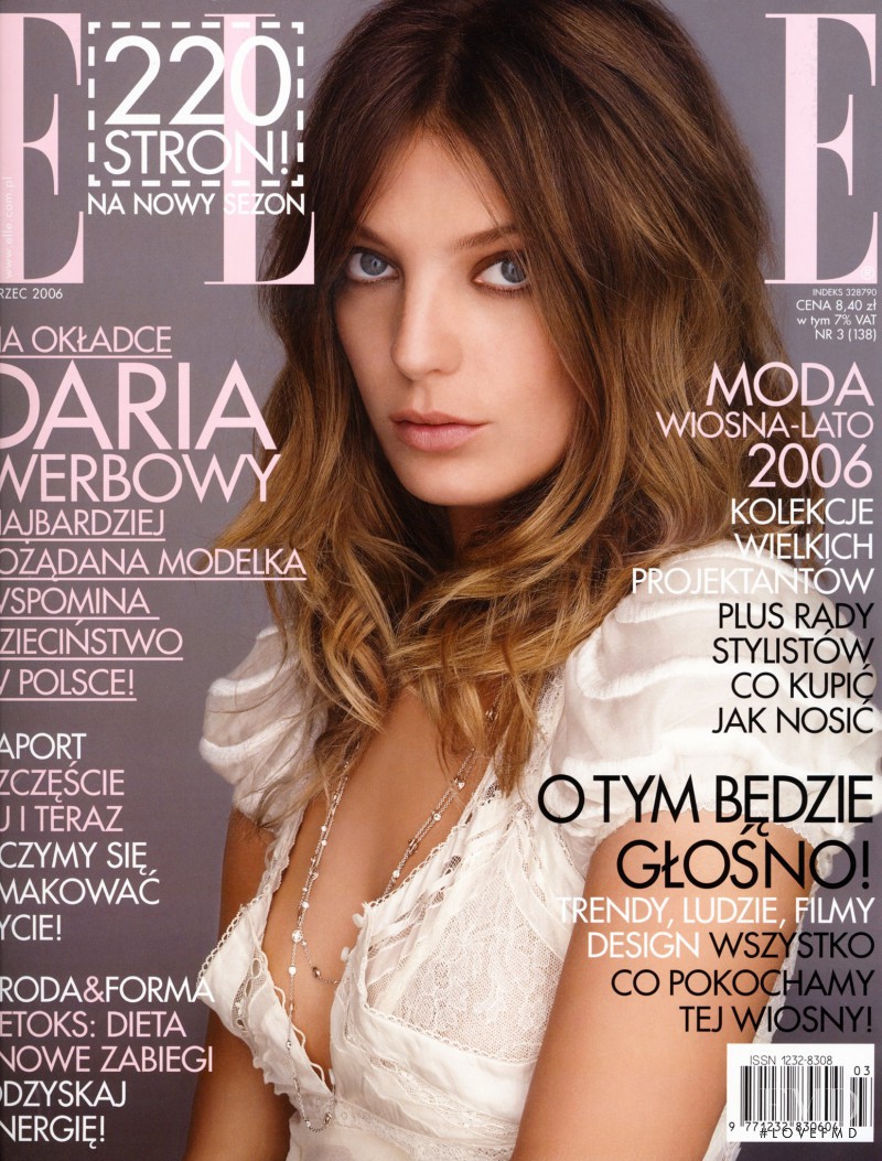 Daria Werbowy featured on the Elle Poland cover from March 2006