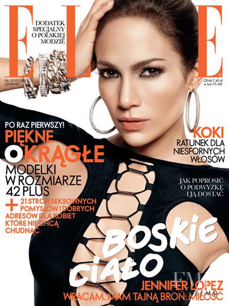 Jennifer Lopez featured on the Elle Poland cover from June 2010