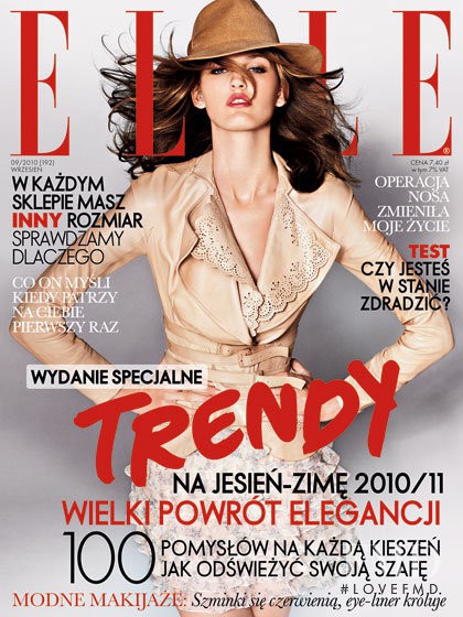 Ali Stephens featured on the Elle Poland cover from September 2010