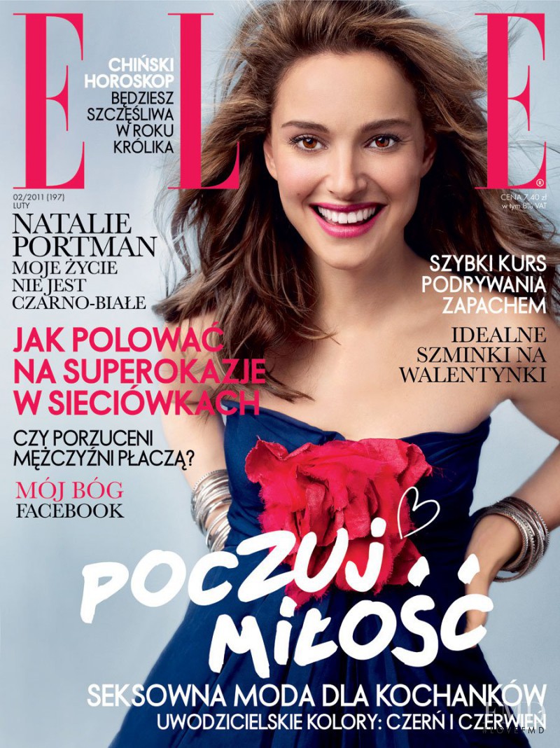 Natalie Portman featured on the Elle Poland cover from February 2011