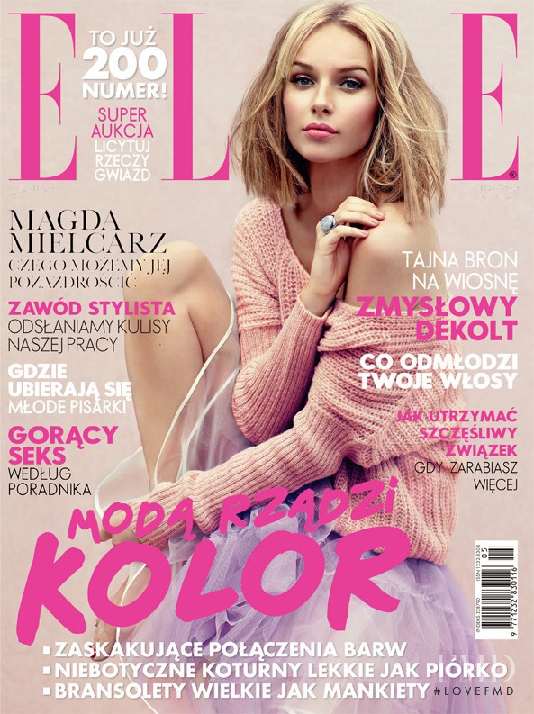 Magda Mielcarz featured on the Elle Poland cover from May 2011