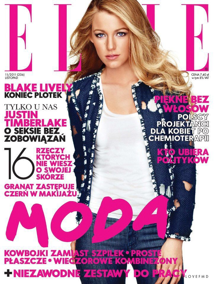 Blake Lively featured on the Elle Poland cover from November 2011