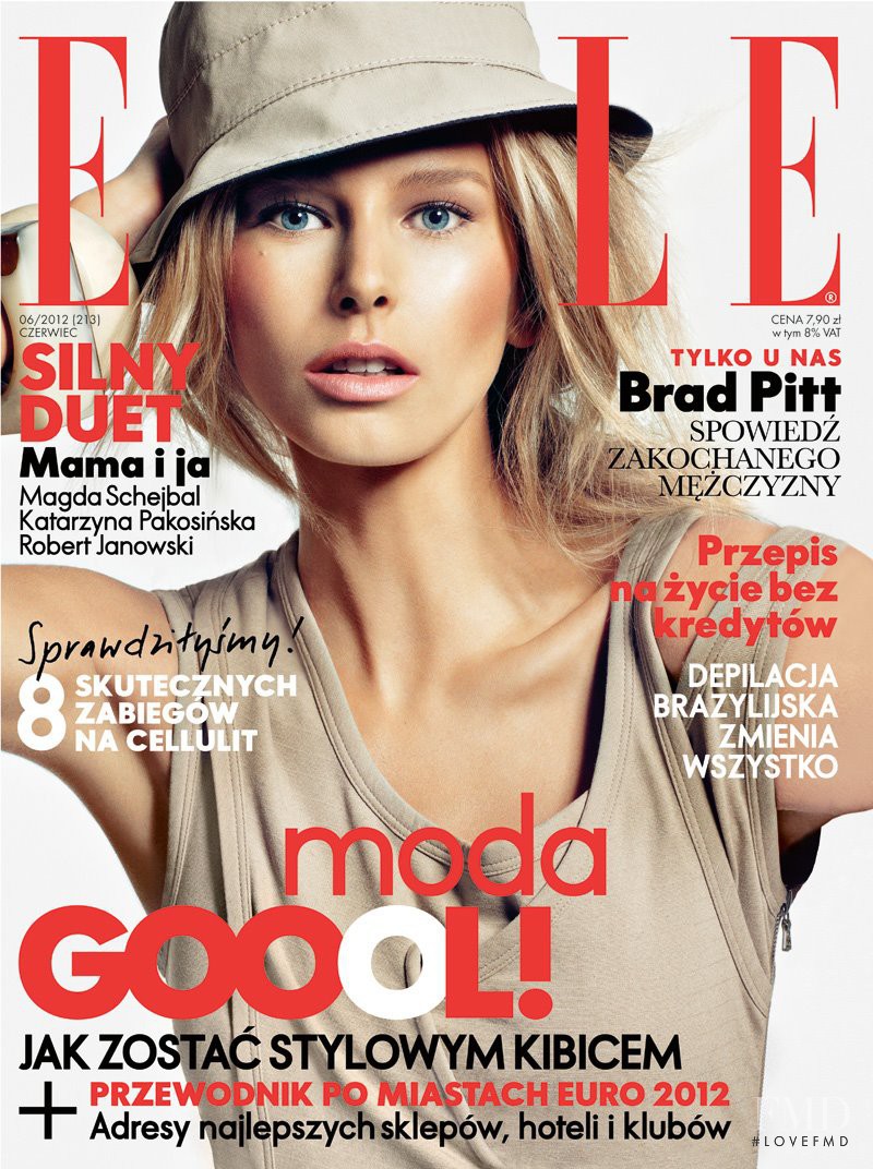 Hana Soukupova featured on the Elle Poland cover from June 2012