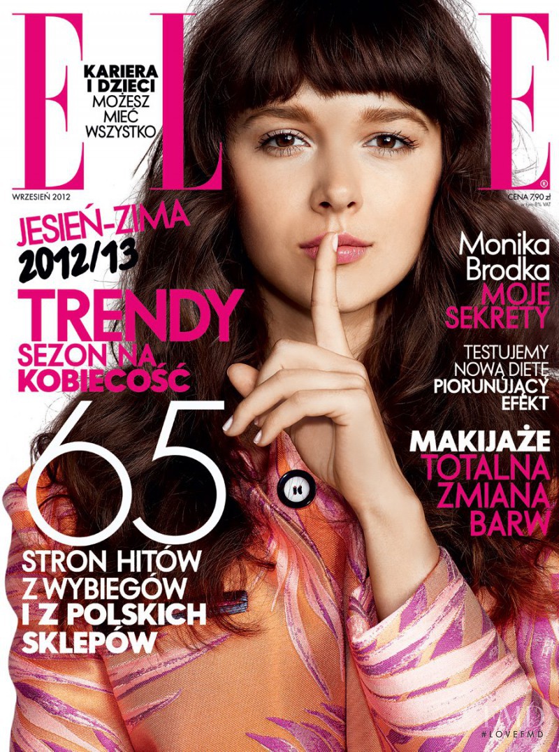Monika Brodka featured on the Elle Poland cover from September 2012