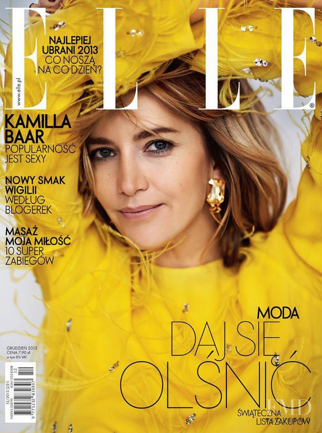 Kamilla Baar featured on the Elle Poland cover from December 2013