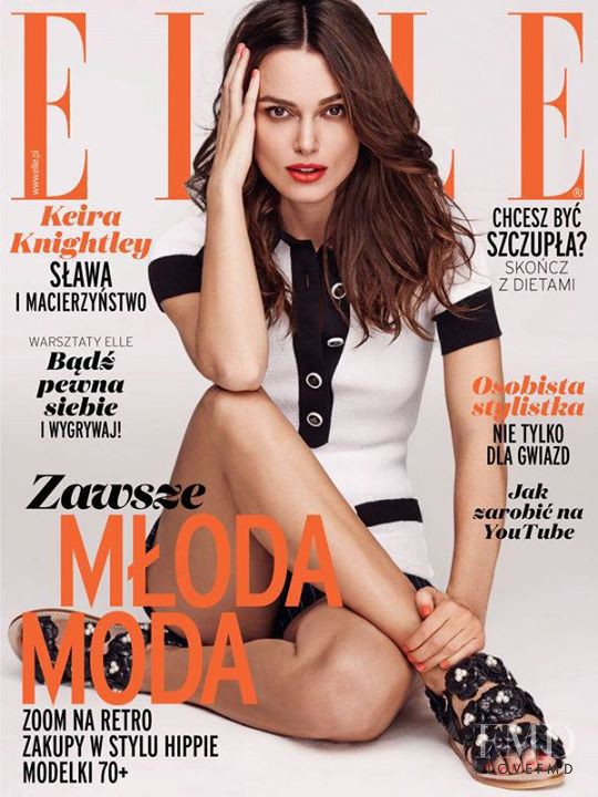 Keira Knightley featured on the Elle Poland cover from May 2015