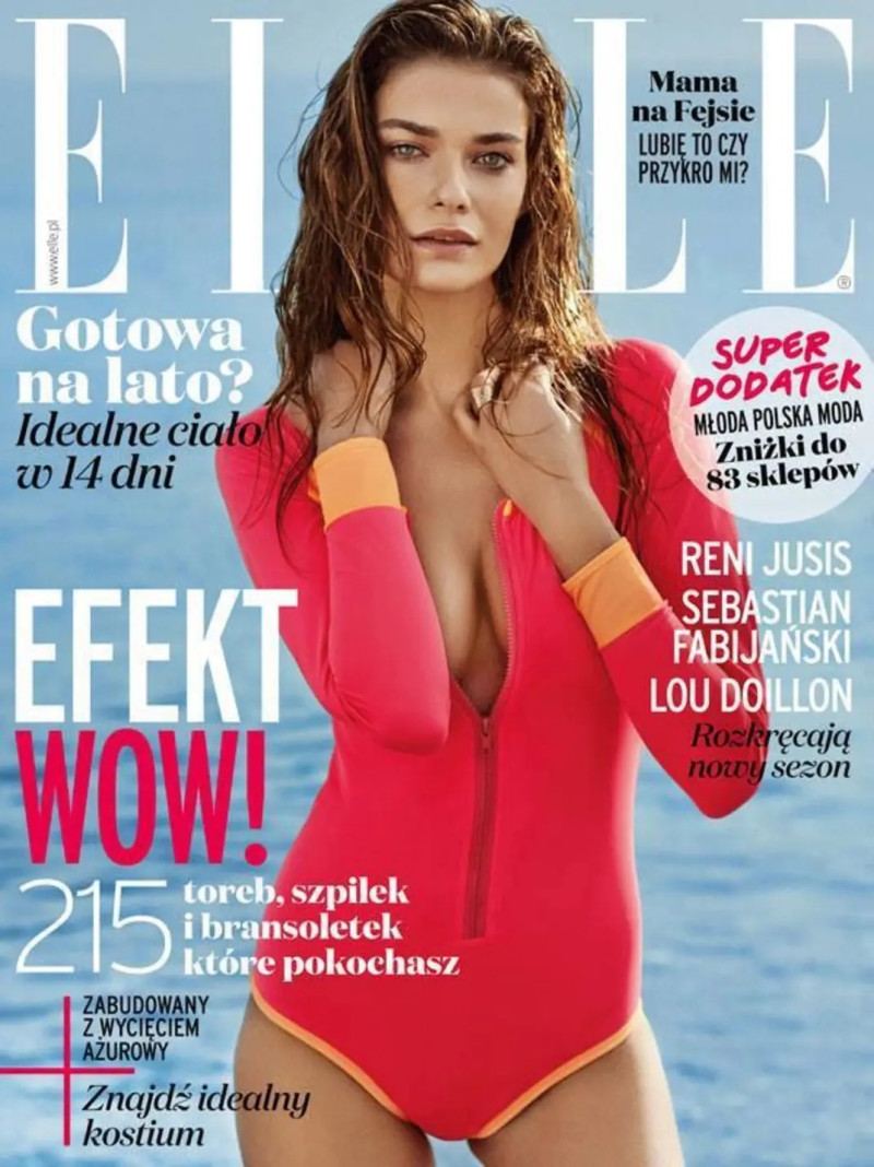 Adrianna Zajdler featured on the Elle Poland cover from June 2016