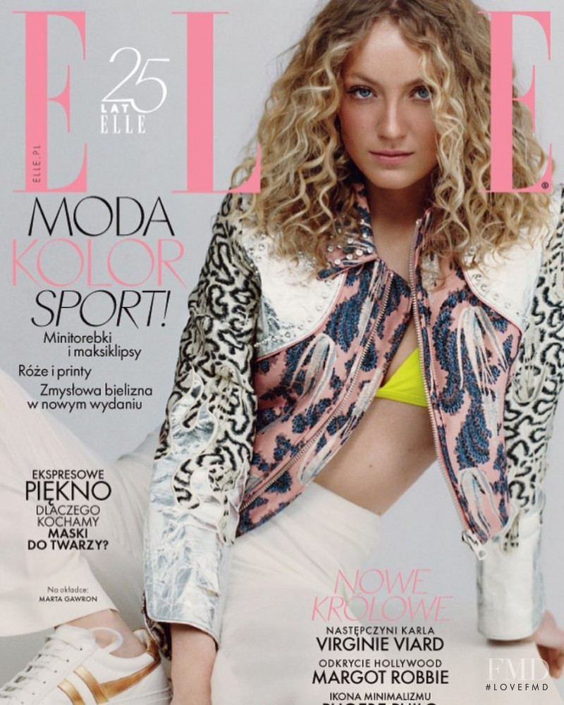 Marta Gawron featured on the Elle Poland cover from May 2019