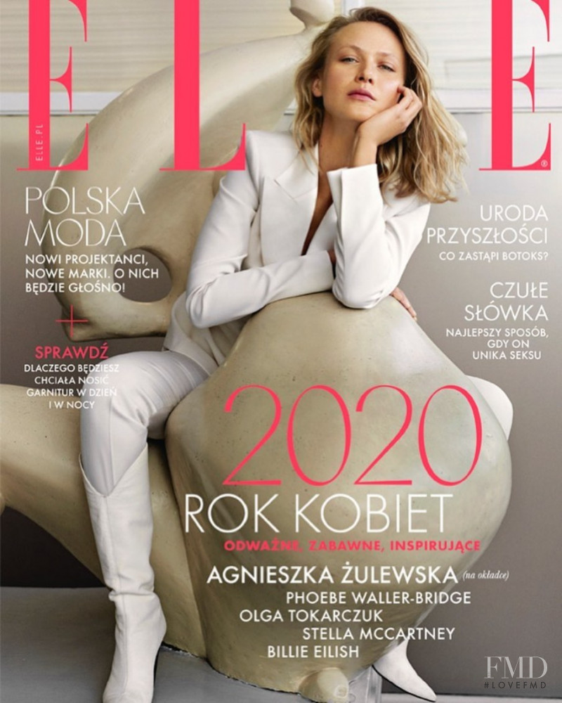 Agnieszka Zulewska featured on the Elle Poland cover from January 2020