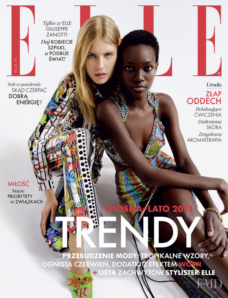 Tina Koveysha, Gugulethu Sibanda featured on the Elle Poland cover from March 2021