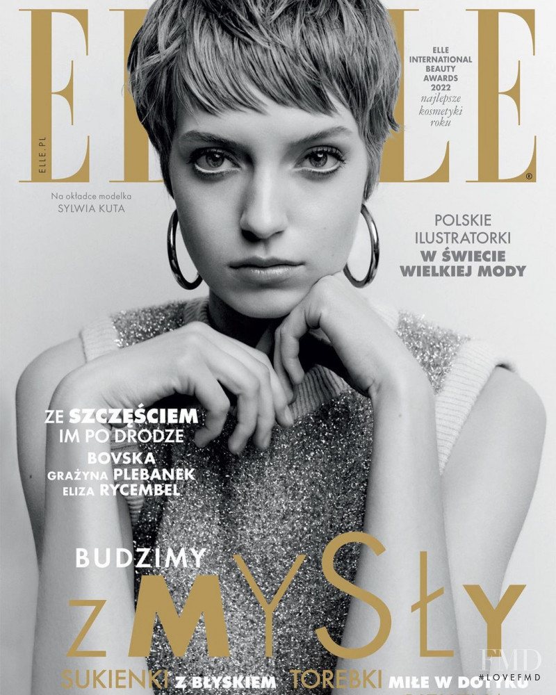 Sylwia Kuta featured on the Elle Poland cover from February 2022