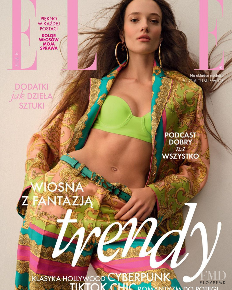Alicja Tubilewicz featured on the Elle Poland cover from March 2022