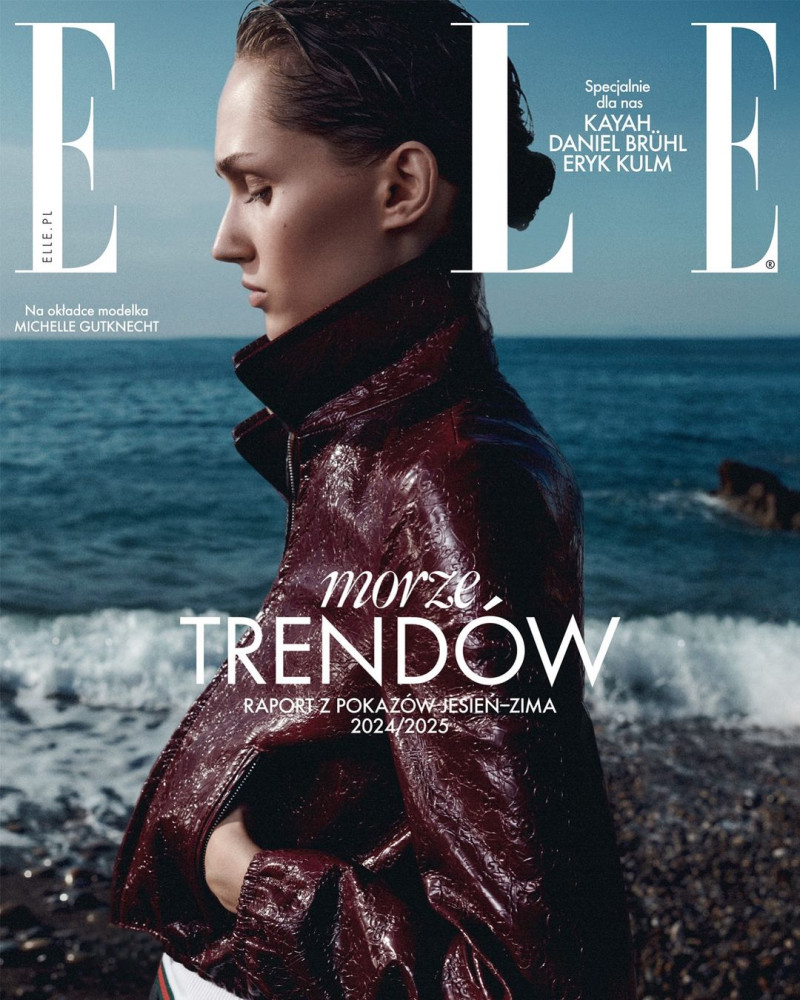 Michelle Gutknecht featured on the Elle Poland cover from September 2024