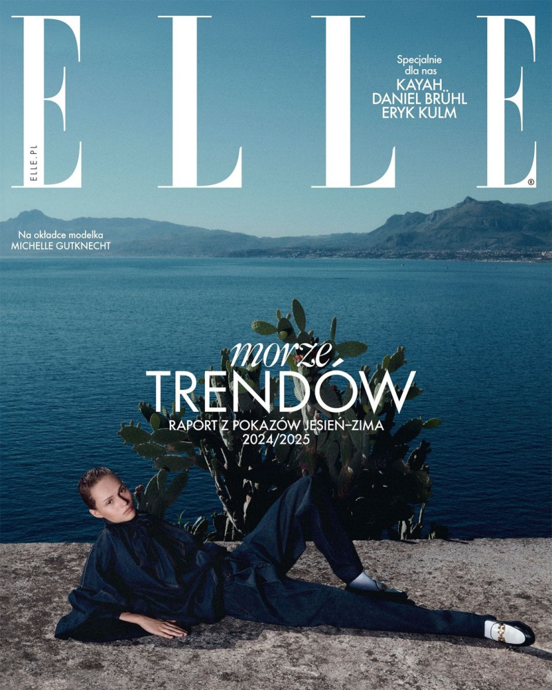 Michelle Gutknecht featured on the Elle Poland cover from September 2024