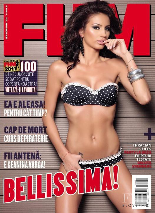 Geanina Varga featured on the FHM Romania cover from September 2011