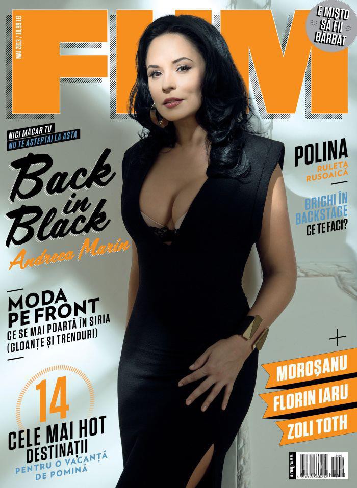 Andreea Marin featured on the FHM Romania cover from May 2013