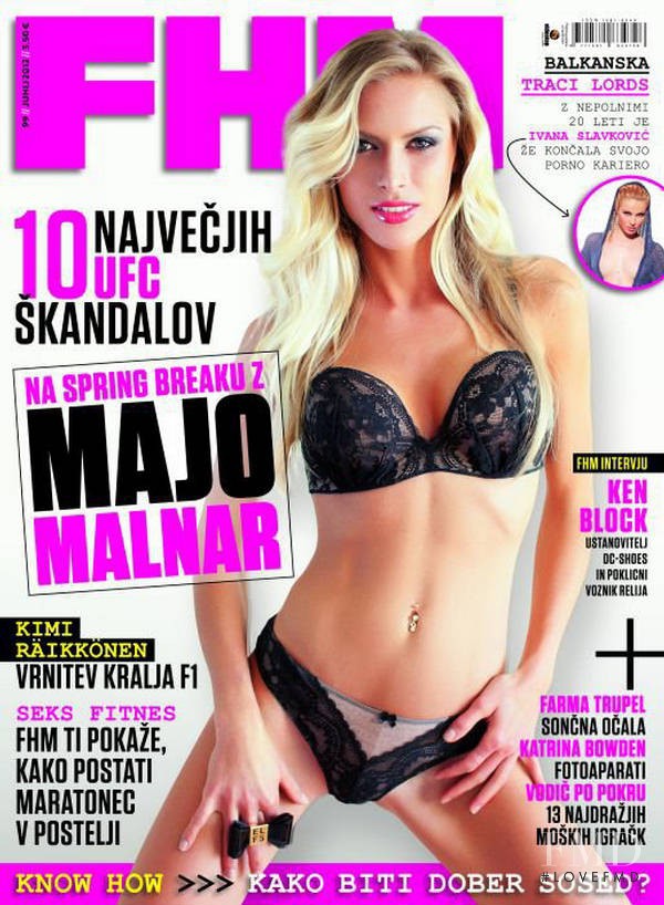 Maja Malnar featured on the FHM Slovenia cover from June 2012