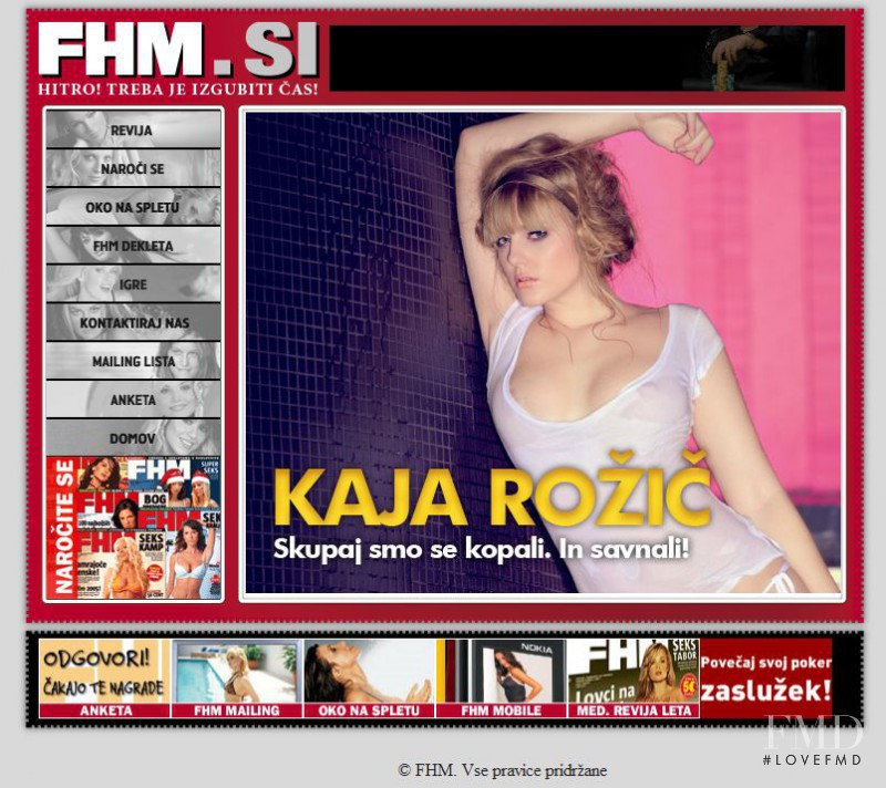  featured on the FHMslo.net cover from April 2010