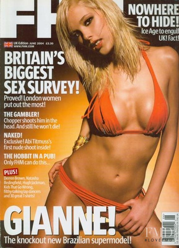 Gianne Albertoni featured on the FHM UK cover from June 2004