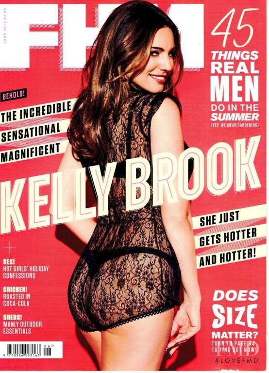 Kelly Brook featured on the FHM UK cover from June 2013