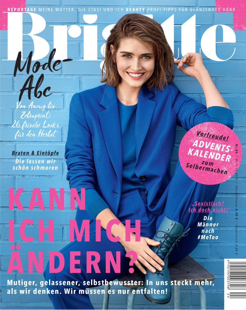 Gia Shkoba featured on the Brigitte cover from November 2019