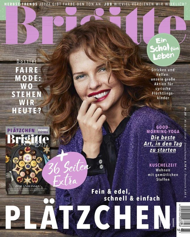 Valeria Lakhina featured on the Brigitte cover from October 2019