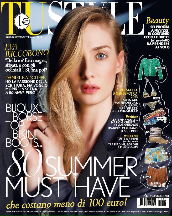 Eva Riccobono featured on the TU Style cover from July 2013