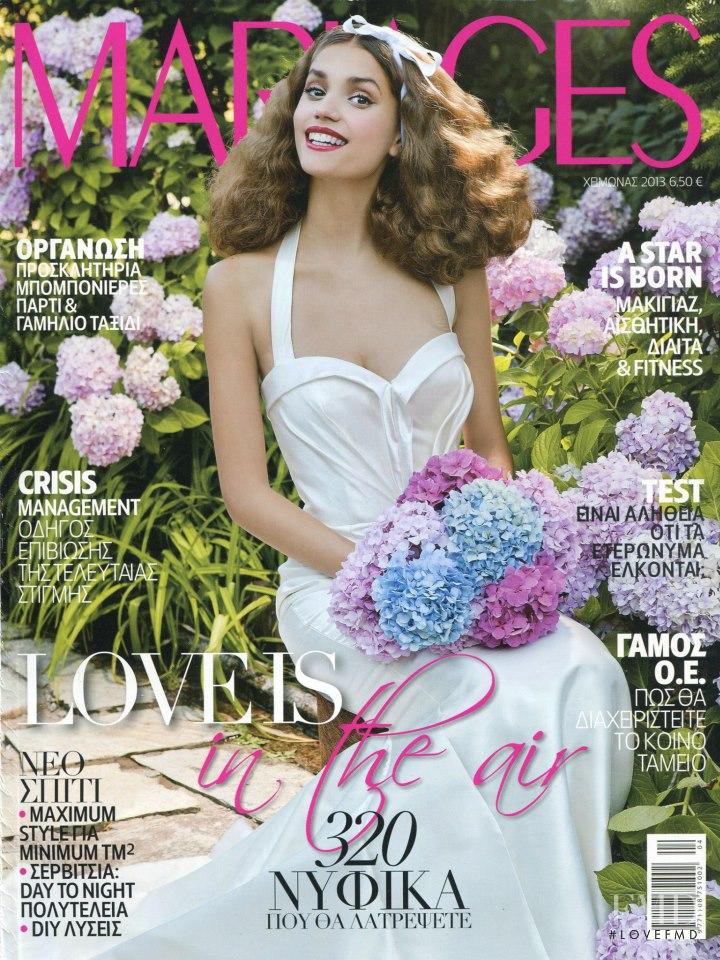 Mariya Melnyk featured on the Mariages Greece cover from December 2012