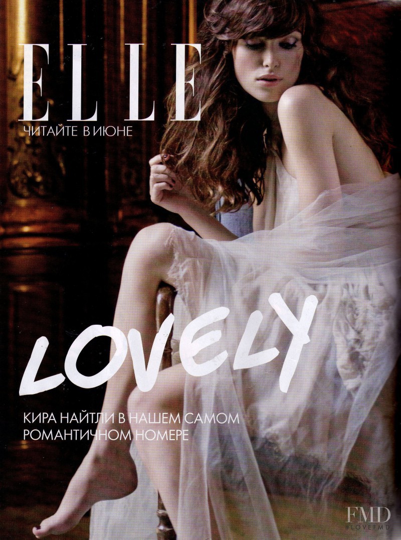 Keira Knightley featured on the Elle Russia cover from June 2010