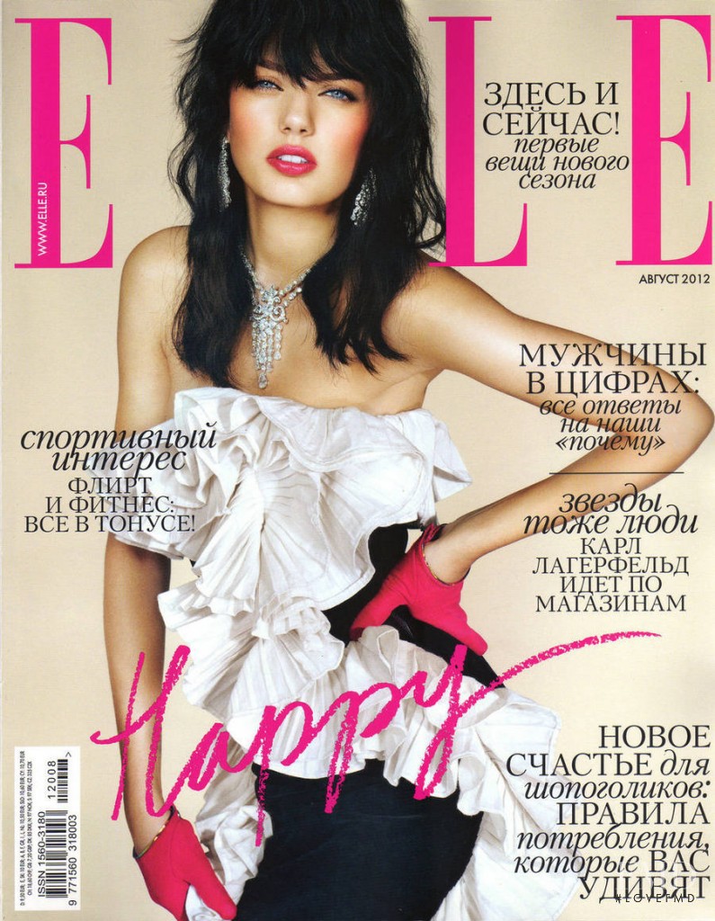 Bregje Heinen featured on the Elle Russia cover from August 2012
