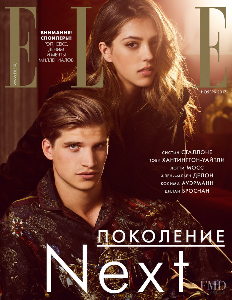 Sistine Stallone and Toby Huntington-Whiteley
 featured on the Elle Russia cover from November 2017