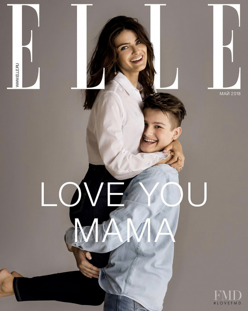 Isabeli Fontana featured on the Elle Russia cover from May 2018
