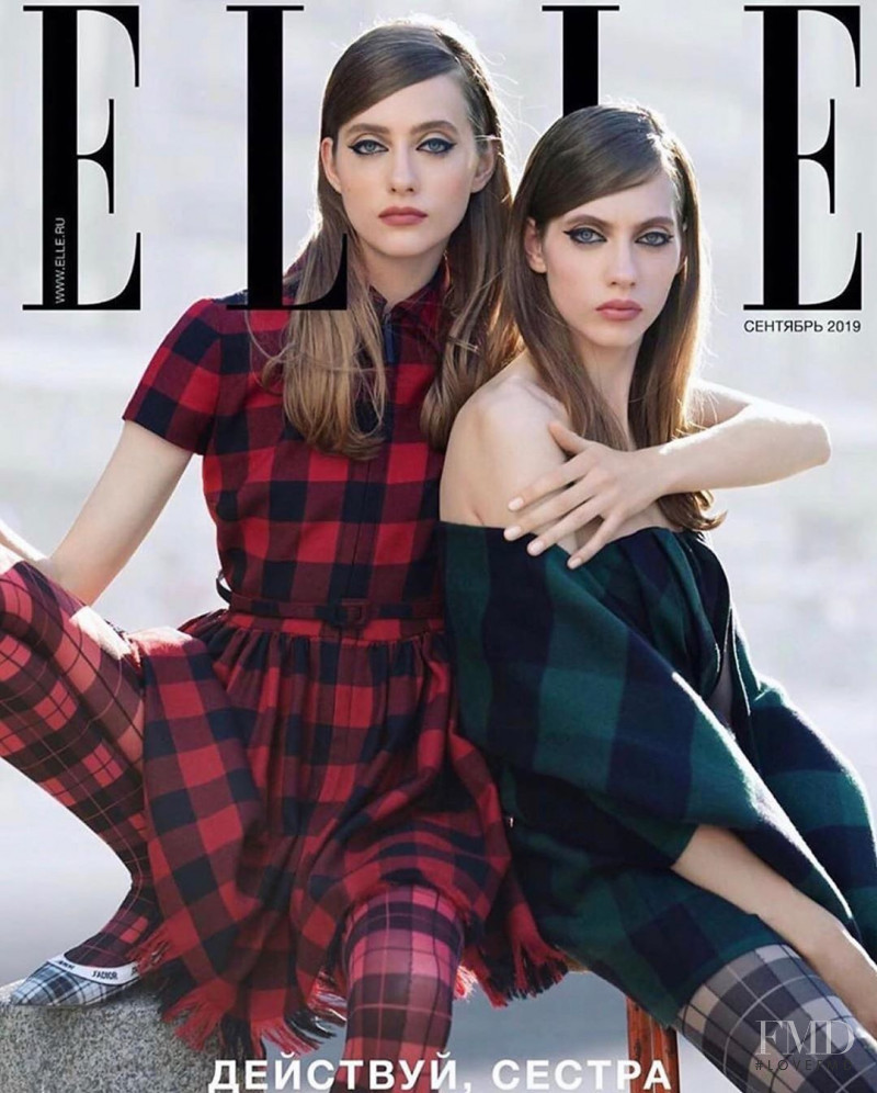 Lia Pavlova, Odette Pavlova featured on the Elle Russia cover from September 2019