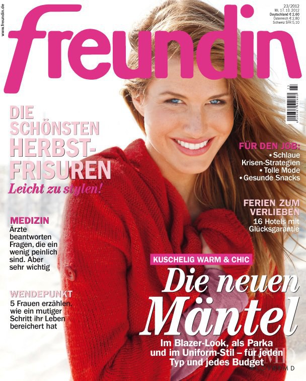  featured on the freundin cover from October 2012