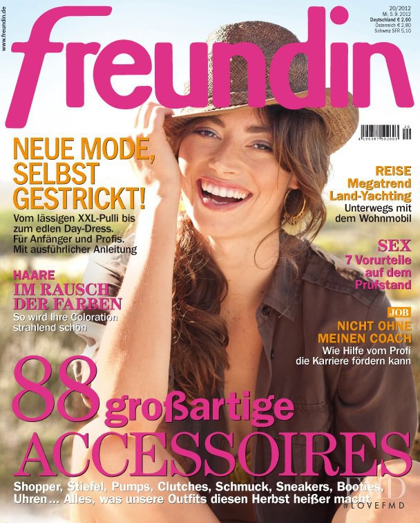 Anastasia Jenkin featured on the freundin cover from September 2012