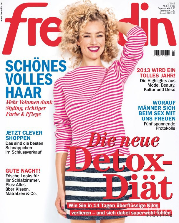  featured on the freundin cover from January 2013