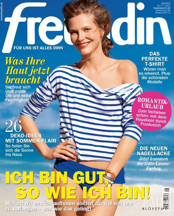 Leeny Ivanisvili featured on the freundin cover from July 2013