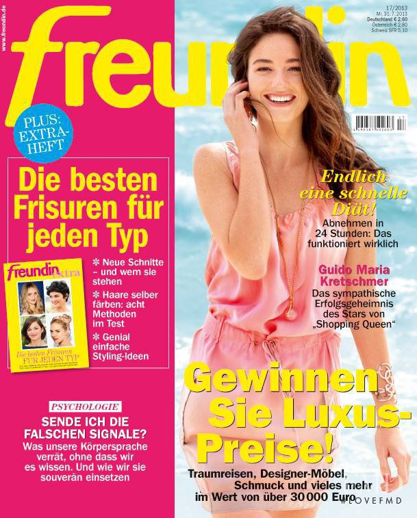  featured on the freundin cover from July 2013